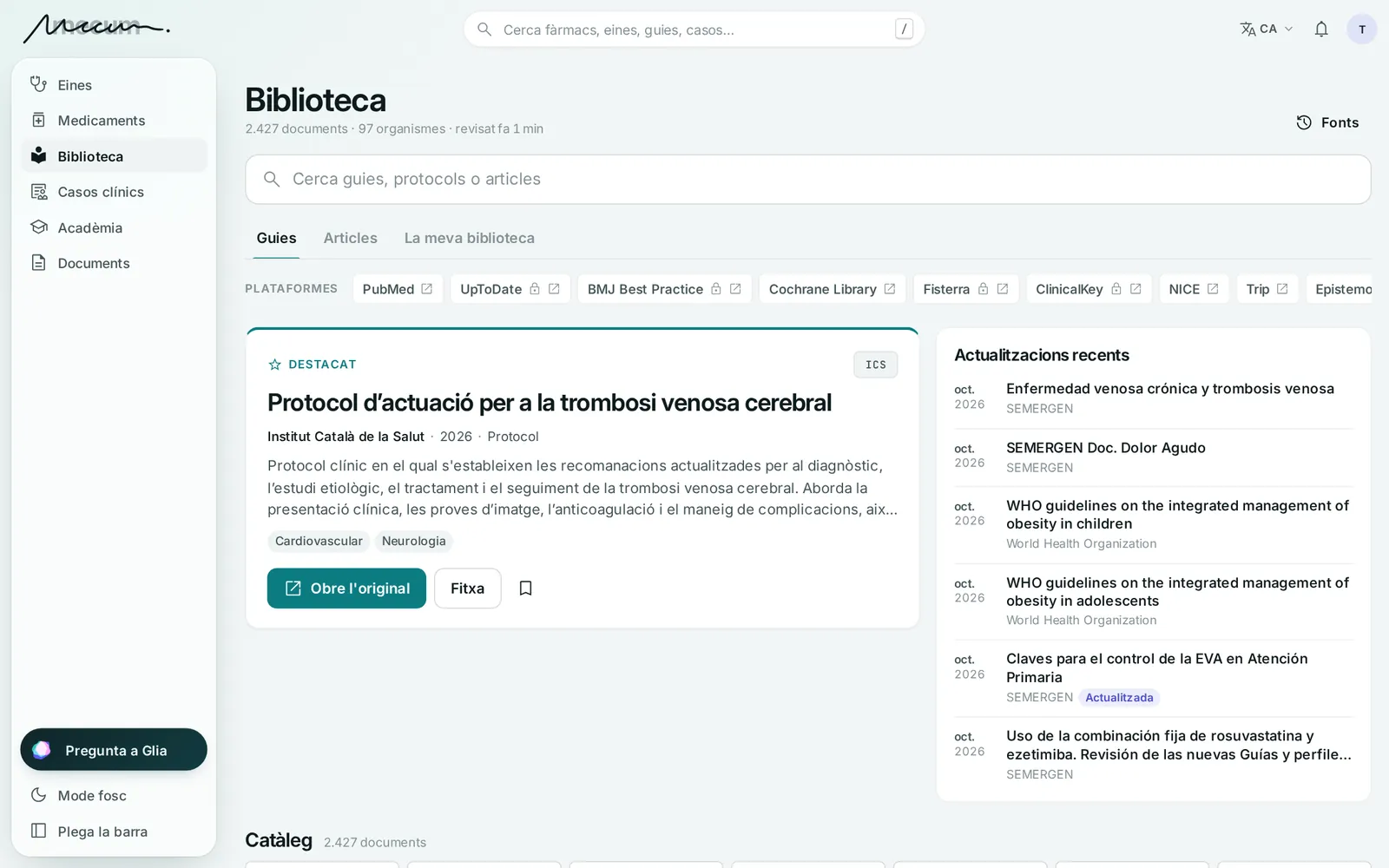 Biblioteca: un protocol destacat, les plataformes de referència i les actualitzacions recents.